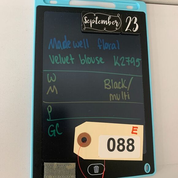 Madewell Velvet Tulip Sleeve Blouse Womens M Medium Black Multi Ruffle Trim Top - Picture 11 of 13